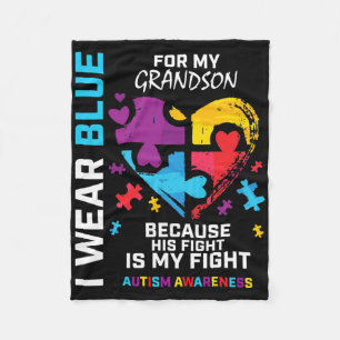 Cobertor De Velo Vovô Vovô, Visto Azul Para Meu Avô Autismo