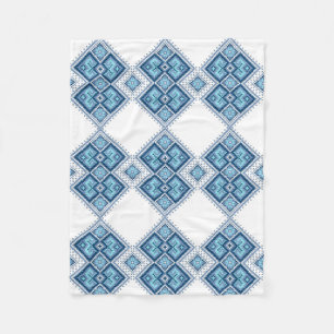 Cobertor De Velo Vyshyvanka azul-bordado ucraniano