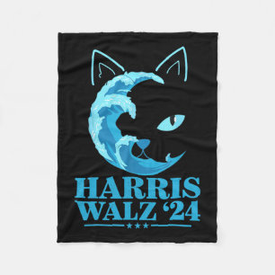 Cobertor De Velo W 24 Onda Azul De Mulheres De Gato Votam Em Kamala