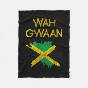 Cobertor De Velo Wah Gwaan Bandeira da Jamaica Orgulho Jamaicano Re