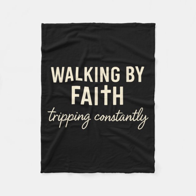 Cobertor De Velo Walking By Faith Tripng Constantly  (Frente)