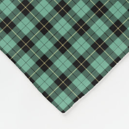 Cobertor De Velo Wallace Clan Light Green Ancient Hunting Tartan