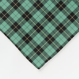 Cobertor De Velo Wallace Clan Light Green Ancient Hunting Tartan
