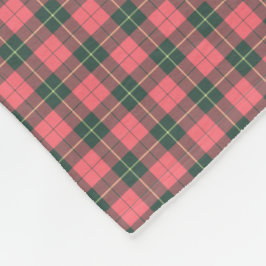 Cobertor De Velo Wallace Clan Pink e Reprodução Verde Tartan