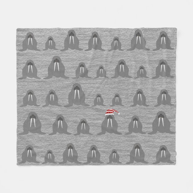 Cobertor De Velo Walrus Fleece Blanket (Frente (Horizontal))