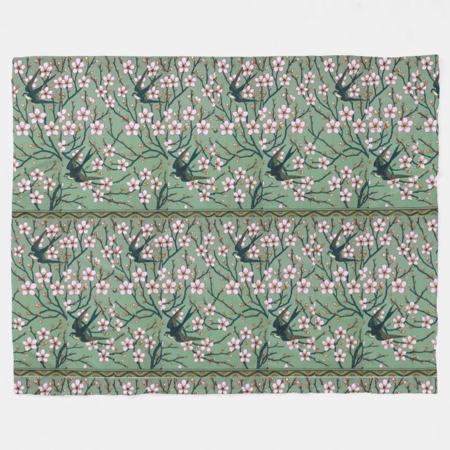 Cobertor De Velo Walter Crane Andorinhas e Amêndoas (Frente (Horizontal))