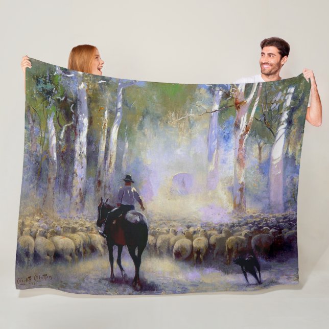 Cobertor De Velo Walter Reters The Drover 1912 Artista Australiano (In Situ)