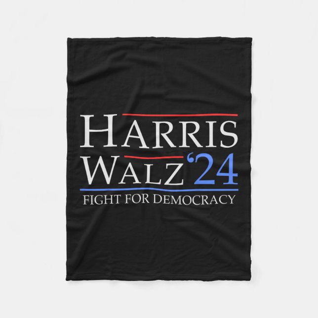 Cobertor De Velo Walz 2024 Save Democracy 2024 Eletion Funny Harri (Frente)
