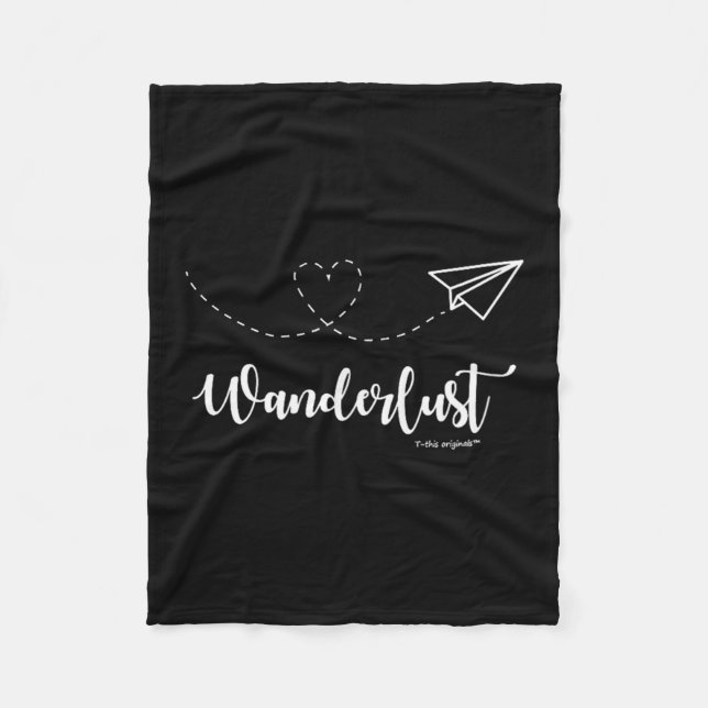 Cobertor De Velo Wanderlust - Travel - Motivational Graphic Tee  (Frente)