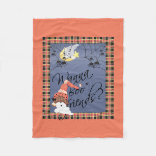 Cobertor De Velo Wanna Boo Friends Halloween