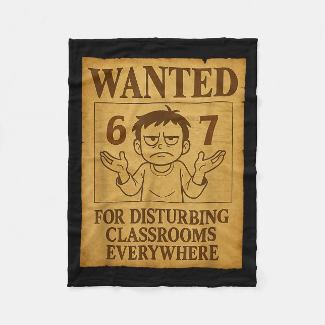 Cobertor De Velo Wanted For Disturbing Clrooms Everywhere Funny 6 7 (Frente)