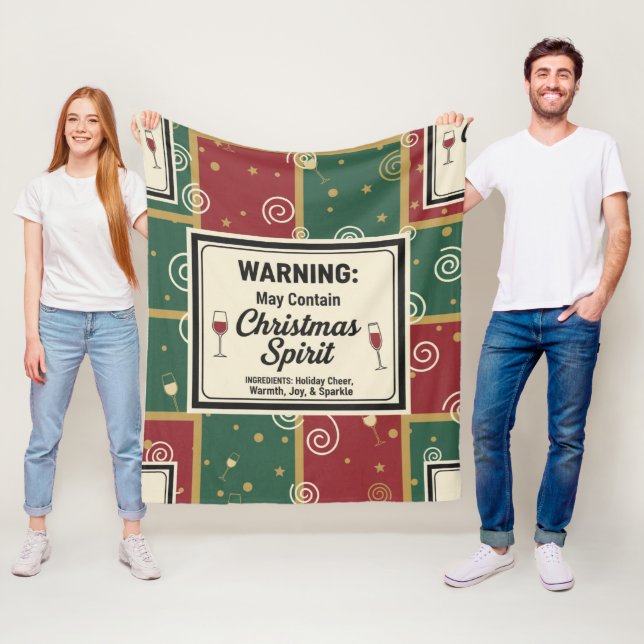 Cobertor De Velo Warning May Contain Christmas Spirit Holiday  (In Situ)
