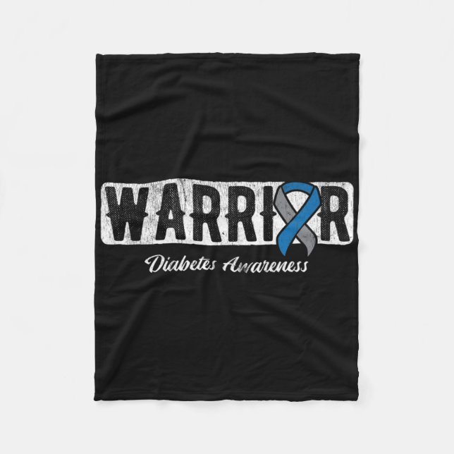 Cobertor De Velo Warrior Diabetes Awareness  (Frente)