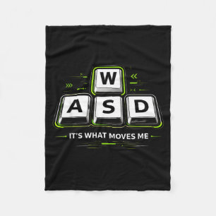 Cobertor De Velo Wasd É O Que Me Move .engraçado Jogador De Pc Comp