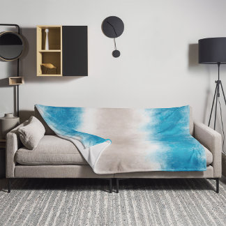 Cobertor De Velo Watercolor Beach Waves Blue Watts