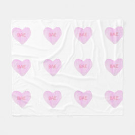 Cobertor De Velo Watercolor Convo Heartz Bae Fleece Médio