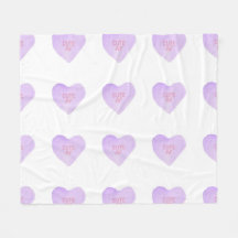 Watercolor Convo Heartz CUTE AF Fleece