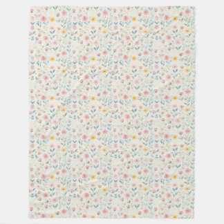 Cobertor De Velo watercolor meadow bloom