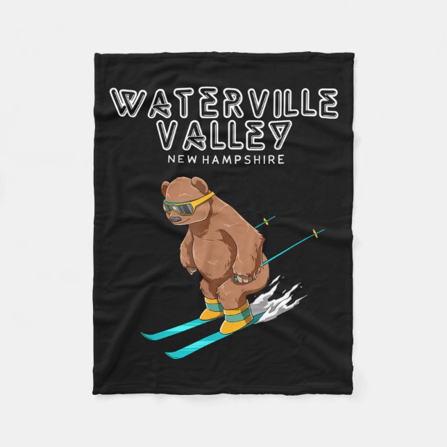 Cobertor De Velo Waterville Valley New Hampshire - Funny Ski Grizzl (Frente)