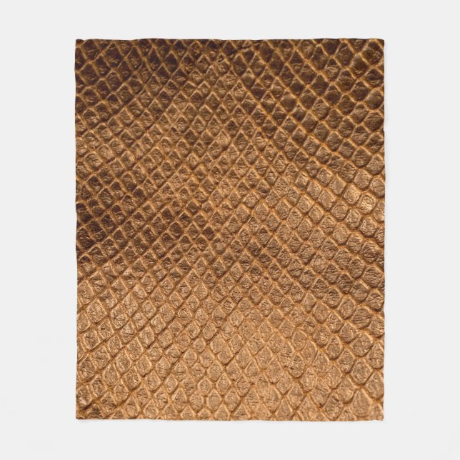 Cobertor De Velo Wavy texture background bronze snake leatherleathe (Frente)