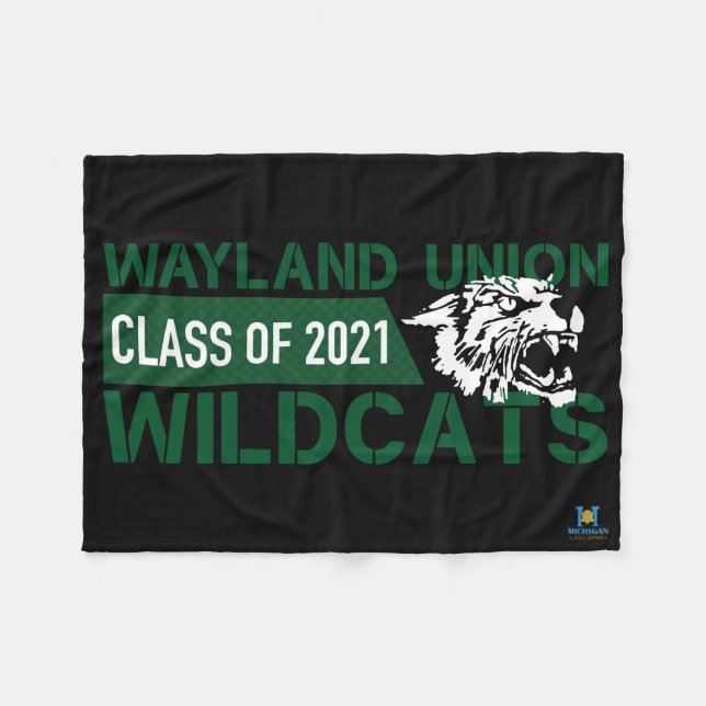 Cobertor De Velo Wayland Union Wildcats #3 (Frente (Horizontal))