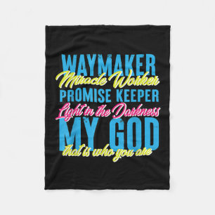Cobertor De Velo Waymaker Miracle Worker Design para Christi