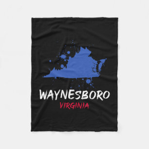 Cobertor De Velo Waynesboro Virgínia Va Mancha de Tinta Souvenir de