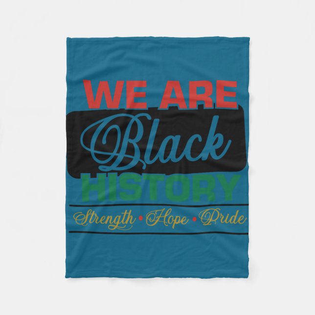 Cobertor De Velo We are black history proud juneteenth  (Frente)
