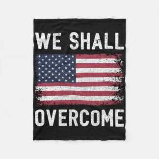 Cobertor De Velo We Shall Overcome Protest American Flag 