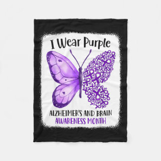 Cobertor De Velo Wear purple alzheimer's and brain awareness month