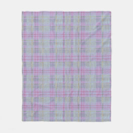 Cobertor De Velo Weathered Lavender Plaid 