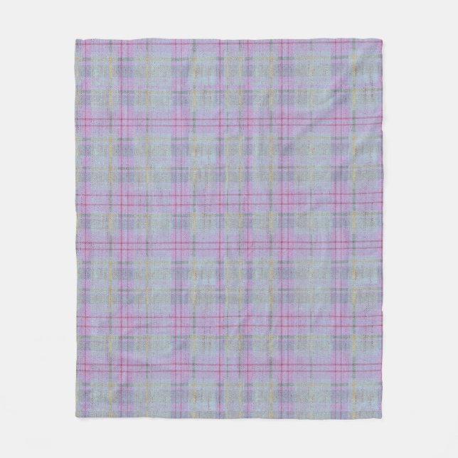 Cobertor De Velo Weathered Lavender Plaid  (Frente)