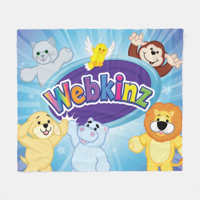 Cobertor De Velo Webkinz: Entrado e jogo (Frente (Horizontal))