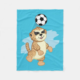Cobertor De Velo Webkinz Meerkat que joga o futebol