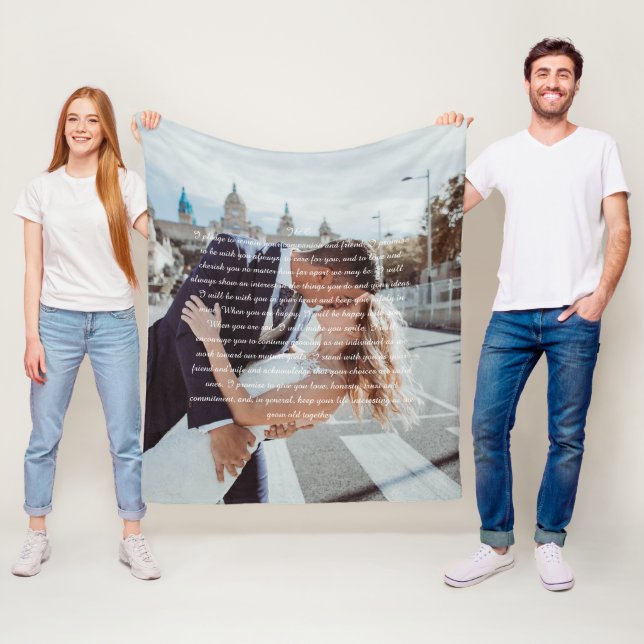 Cobertor De Velo Weding Vows Fleece Blanket (In Situ)