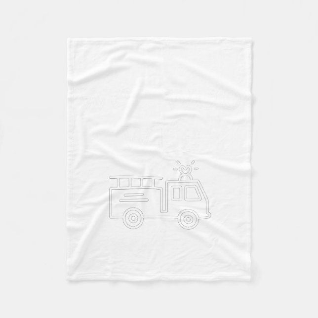 Cobertor De Velo Wee Woo Wife Firefighter Suse Cute Minimalist Aest (Frente)