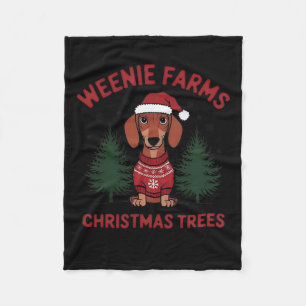 Cobertor De Velo Weenie Fazendas Dachshund Árvores de Natal Cão-de-