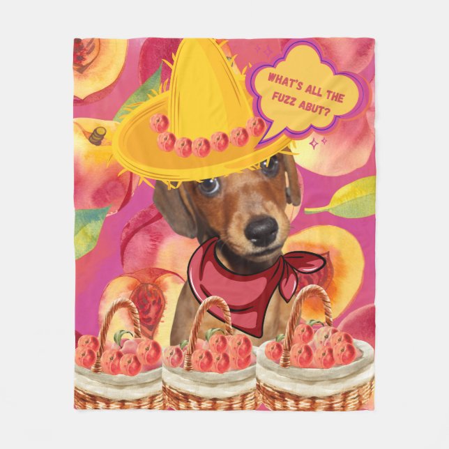 Cobertor De Velo Weenie Peach Farmer Fleece (Frente)
