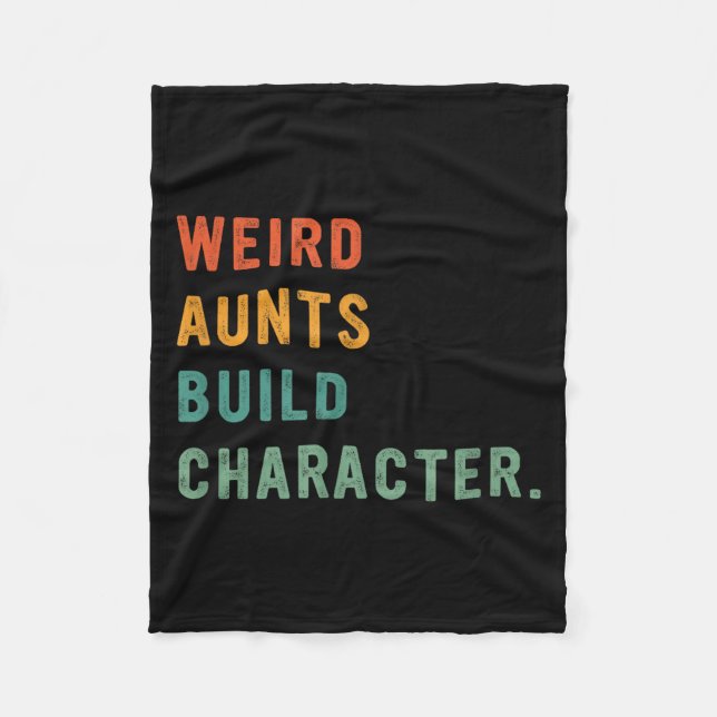 Cobertor De Velo Weird Aunts Build Character Retro Funny Auntie Mot (Frente)
