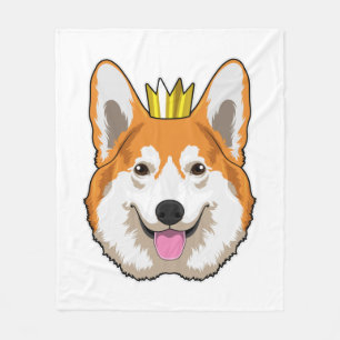 Cobertor De Velo Welsh Corgi com Coroa