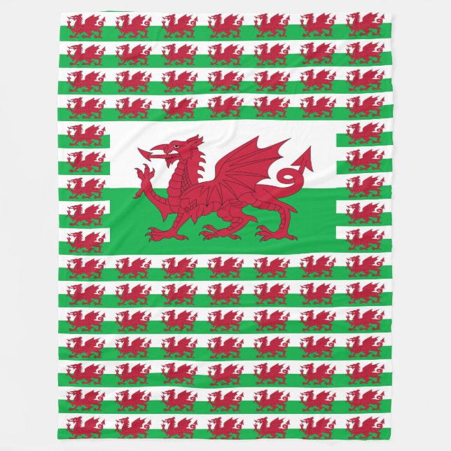 Cobertor De Velo Welsh Dragon ~ Flag of Wales (Frente)