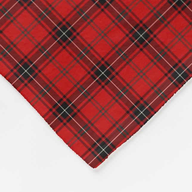 Cobertor De Velo Wemyss Clan Red e Black Tartan (Quina)