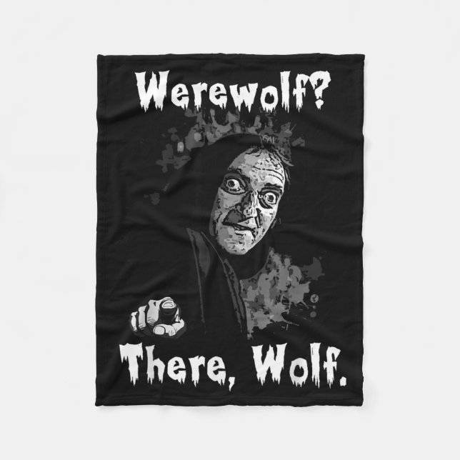 Cobertor De Velo Werewolf_ There, Wolf. Funny Abby Normal Retro Com (Frente)
