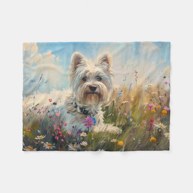 Cobertor De Velo West Highland White Terrier WildFrangos (Frente (Horizontal))