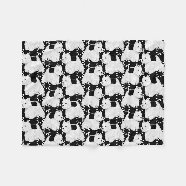 Cobertor De Velo West Highland White Terriers (Frente (Horizontal))
