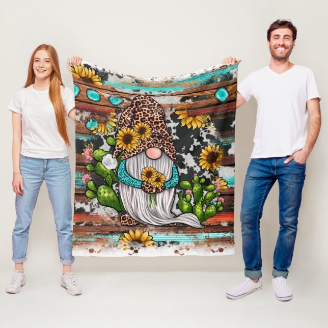 Cobertor De Velo Western Gnomo Sunflower Turquoise Stones (In Situ)