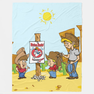 Cobertor De Velo Western Mutton Bustin Cowboy E Cowgirl