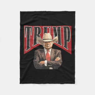 Cobertor De Velo Western Trump Cowboy Tee leva a América de volta a