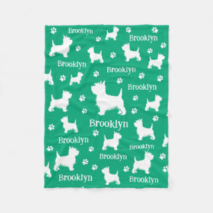 Cobertor De Velo Westie Blanket Personalizado Terrier West Highland