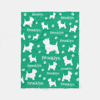 Cobertor De Velo Westie Blanket Personalizado Terrier West Highland
